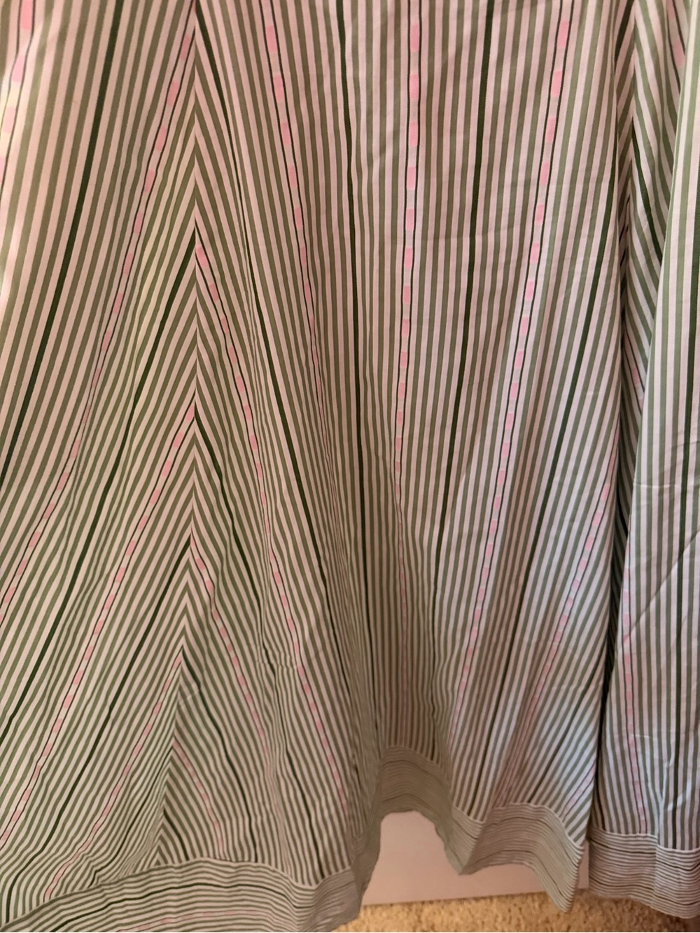 Hill House The Margot Dress in Green Jacquard Stripe - Picture 13 of 13